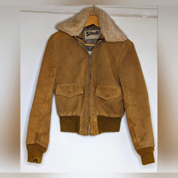 Schott NYC Jackets & Blazers - Schott NYC • B-3 Sheepskin Leather Bomber Flight Jacket Women's Size 12